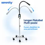 Flexible Arm Lengan fleksibel memungkinkan posisi kepala lampu disesuaikan sesuai kebutuhan pemeriksaan.