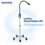 Serenity SR-L03 (RF) adalah lampu periksa LED 3W dengan fungsi re-focus, intensitas hingga 12.000 lux pada jarak 30 cm, flexible arm, dan dimmer untuk membantu pencahayaan area pemeriksaan di klinik, rumah sakit, dan fasilitas kesehatan.