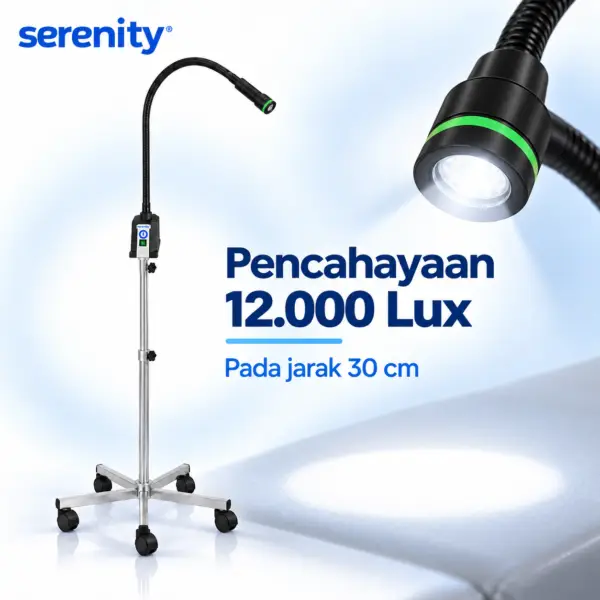 Intensitas hingga 12.000 Lux Mampu menghasilkan pencahayaan hingga 12.000 lux pada jarak pengukuran 30 cm.