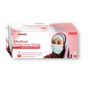 Medical Protective Mask 3 ply (Head Loop) Hijab version