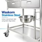 WASKOM STAINLESS STEEL Dua laci Dressing Trolley Serenity SRT0301