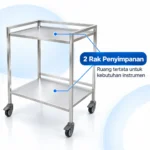 Dua rak pada Instrument Trolley Serenity SRT0401
