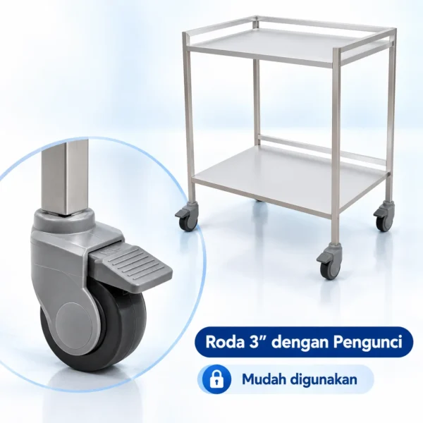 roda 3 inch dengan pengunci trolley serenity SRT0401