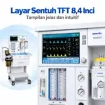 Ventilator dan layar monitoring Anesthesia Machine Aespire I