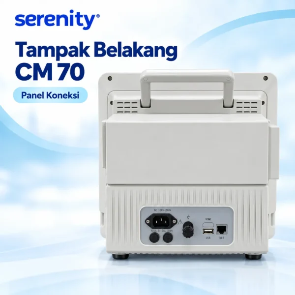 Patient Monitor Serenity CM70 15 inci dengan usb port, network kabel, HDMI 2.0