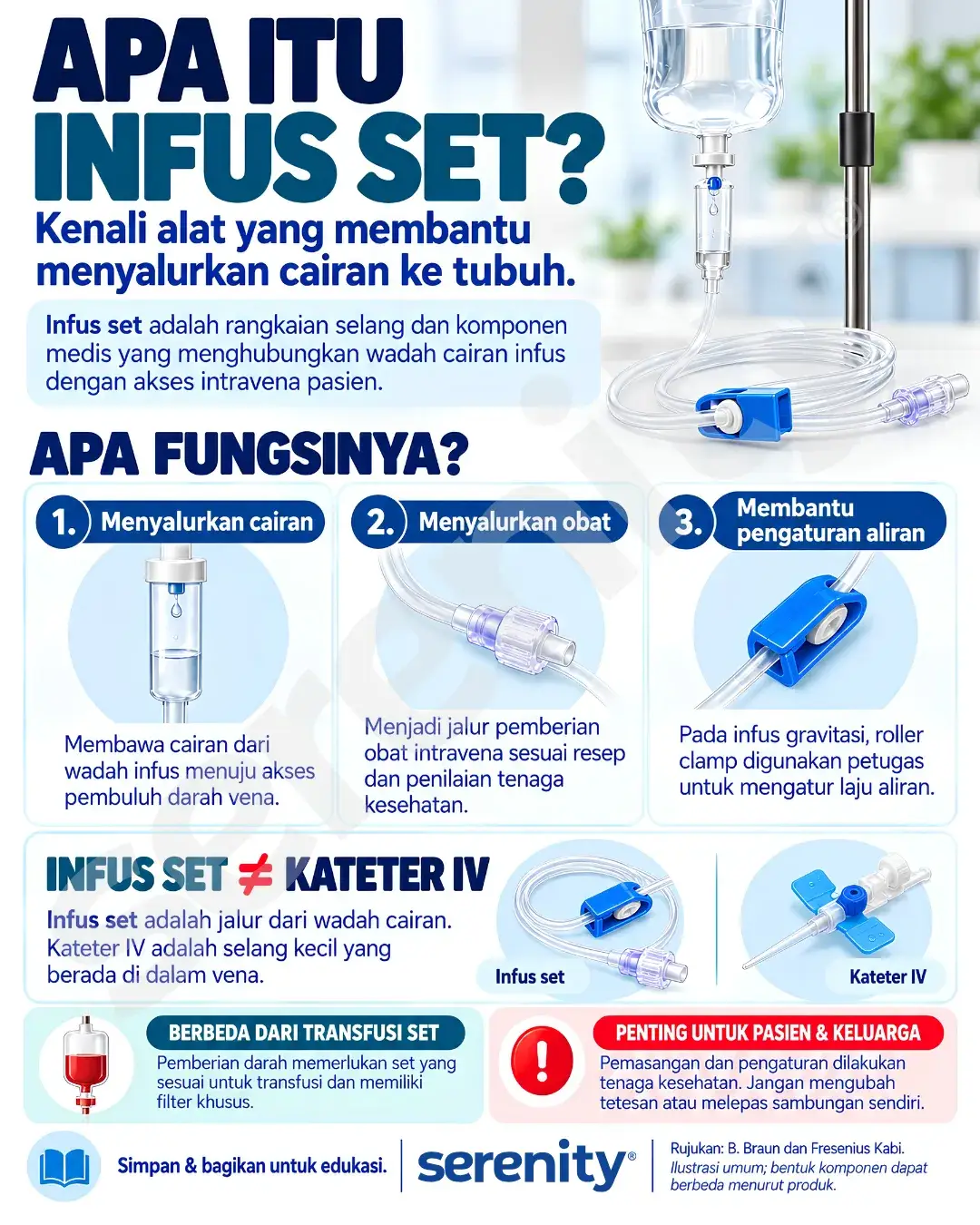 Apa itu infus set, fungsi infus set dan perbedaannya dengan kateter IV