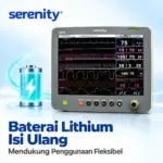 Patient Monitor Serenity CM70 15 inci dengan baterai lithium isi ulang